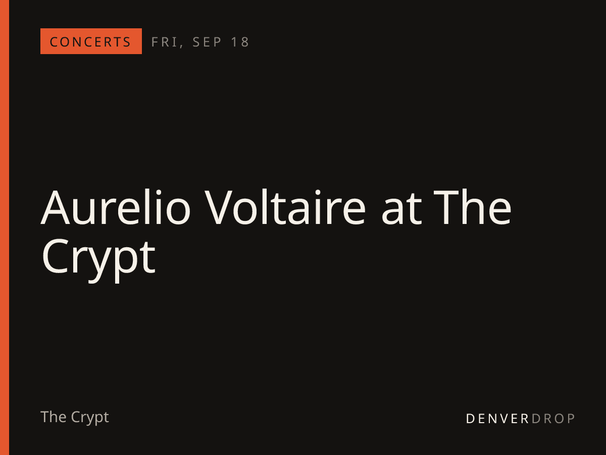 Aurelio Voltaire at The Crypt