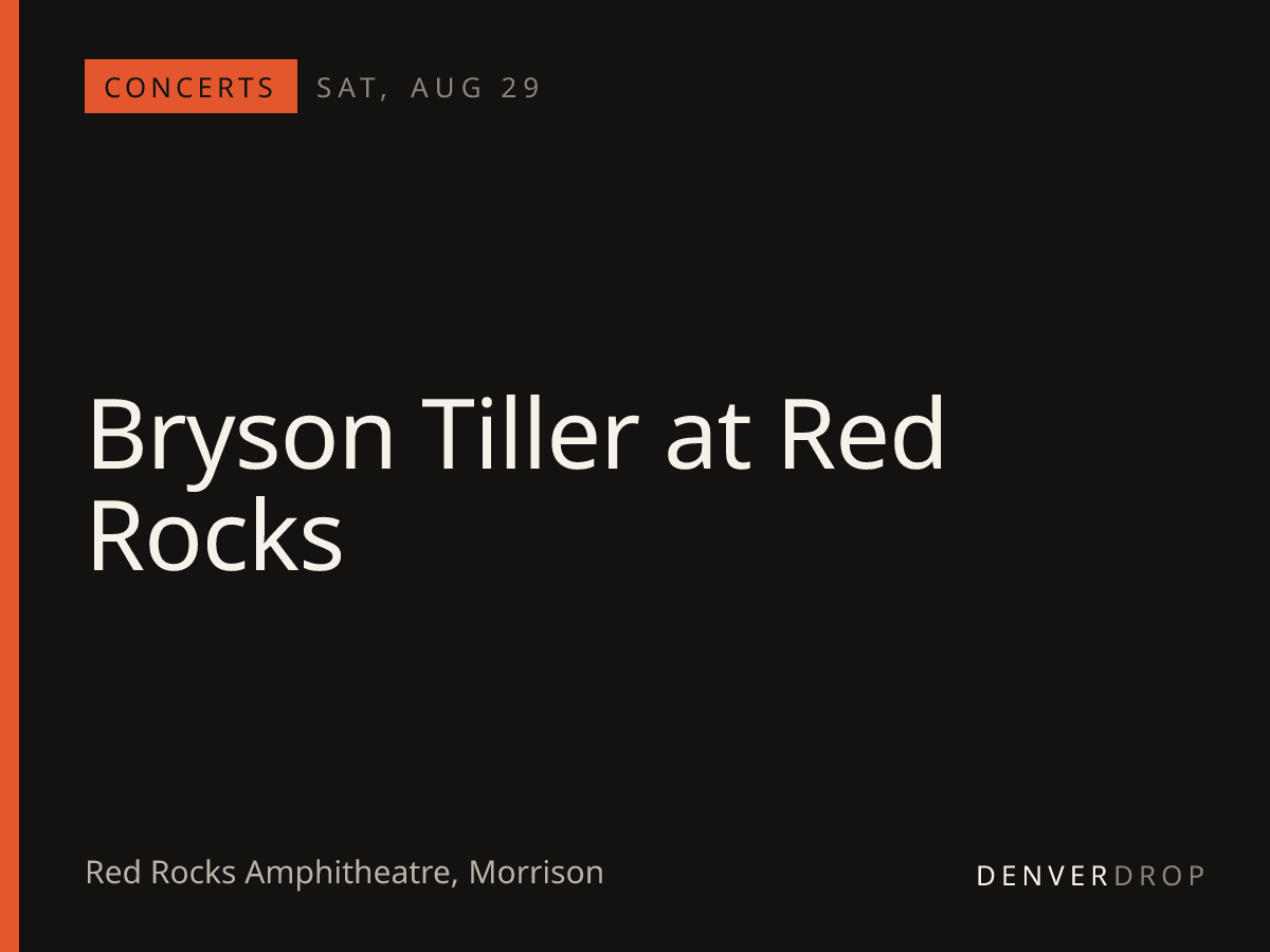 Bryson Tiller at Red Rocks at Red Rocks Amphitheatre