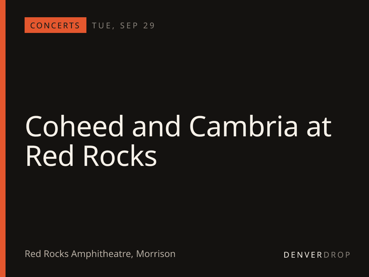 Coheed and Cambria at Red Rocks at Red Rocks Amphitheatre