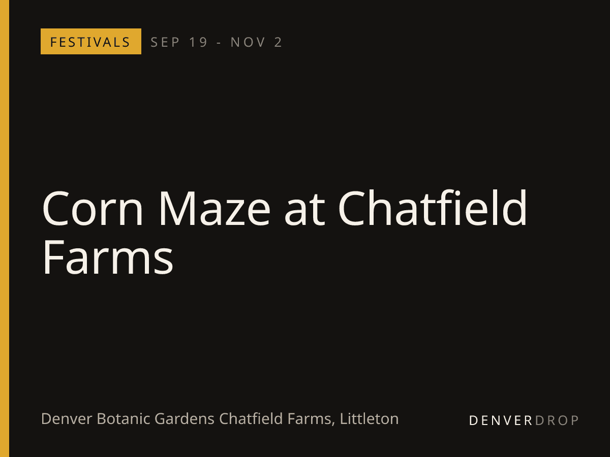 Corn Maze at Chatfield Farms