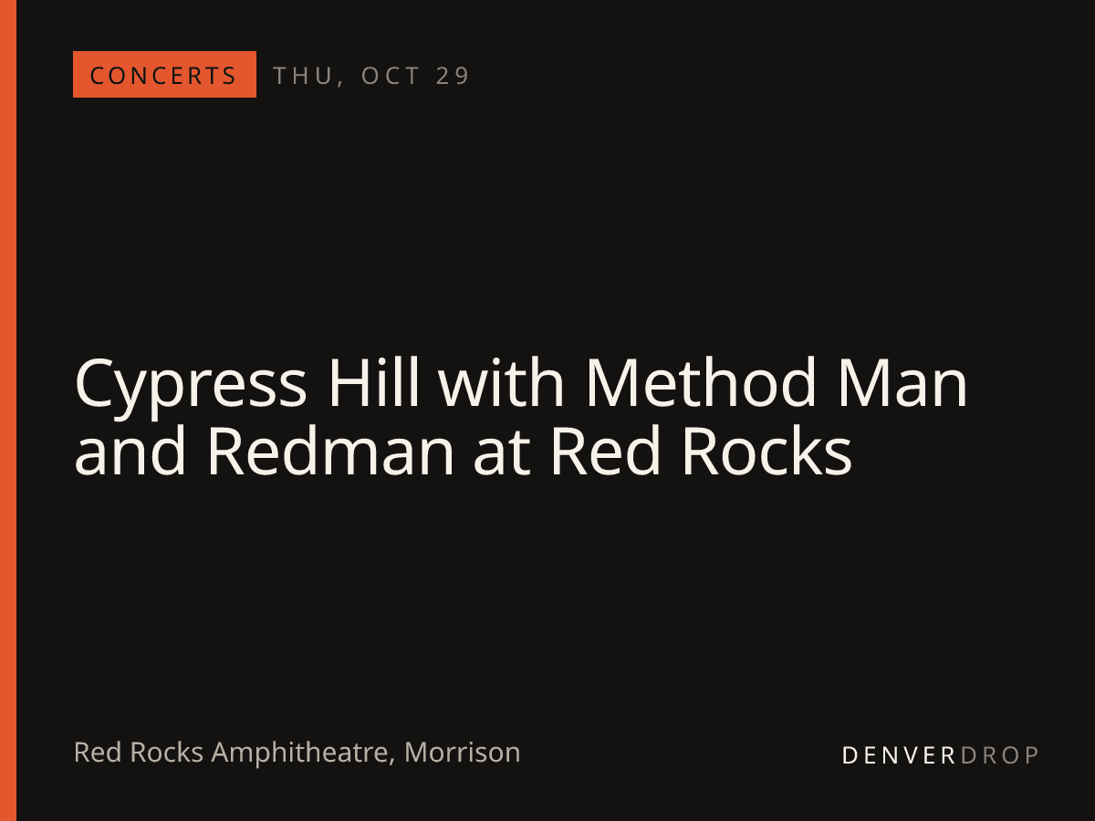 Cypress Hill with Method Man and Redman at Red Rocks at Red Rocks Amphitheatre