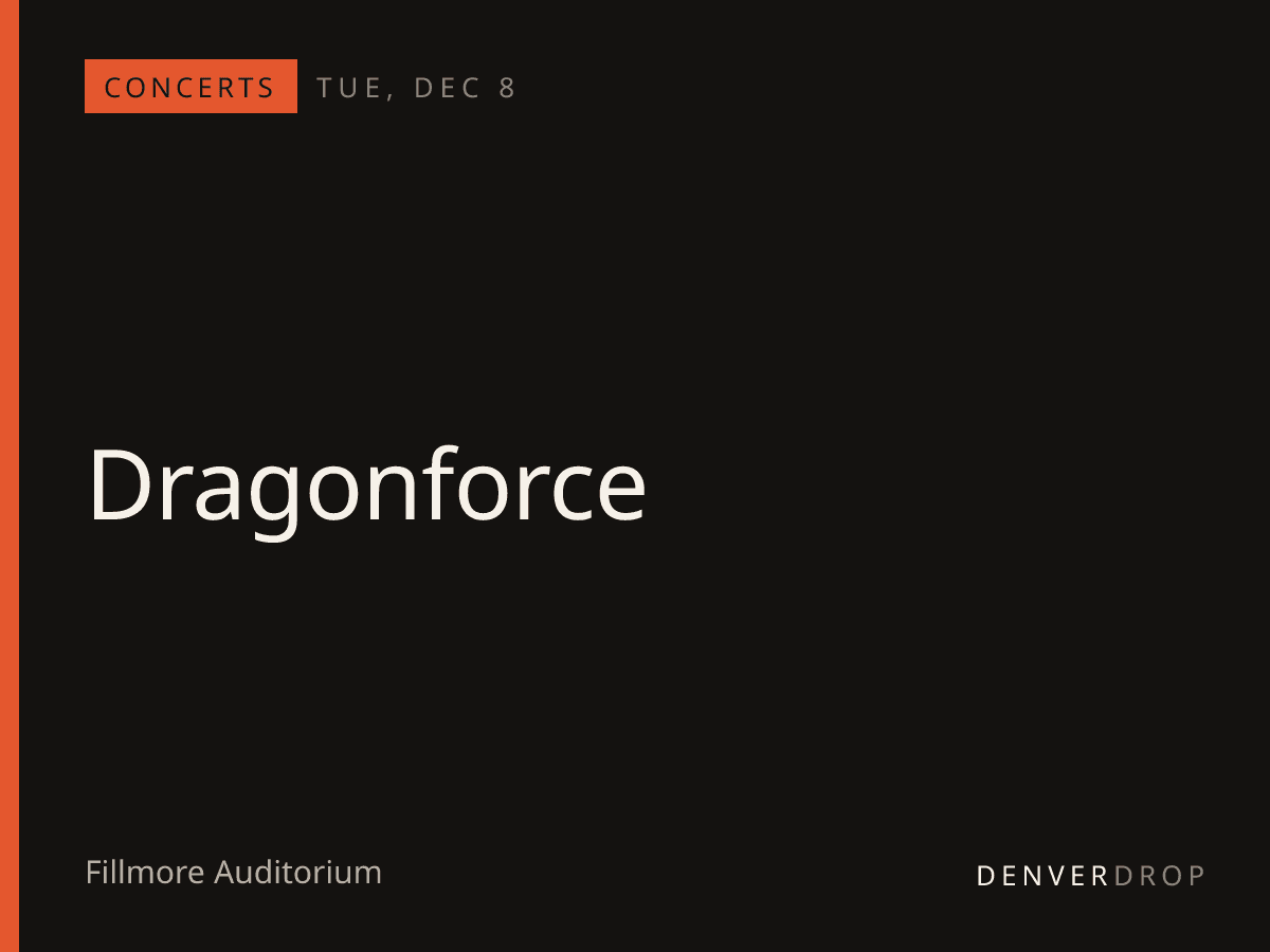 Dragonforce at Fillmore Auditorium