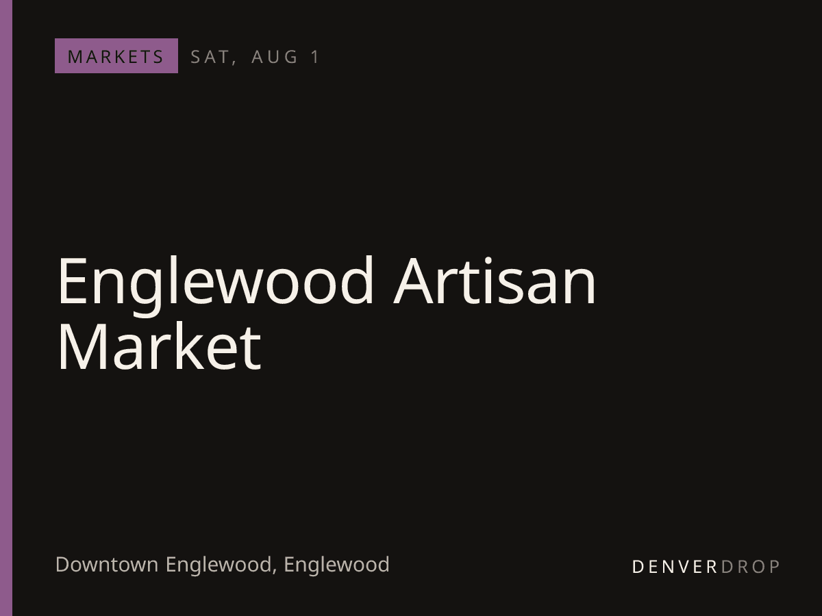 Englewood Artisan Market at Downtown Englewood