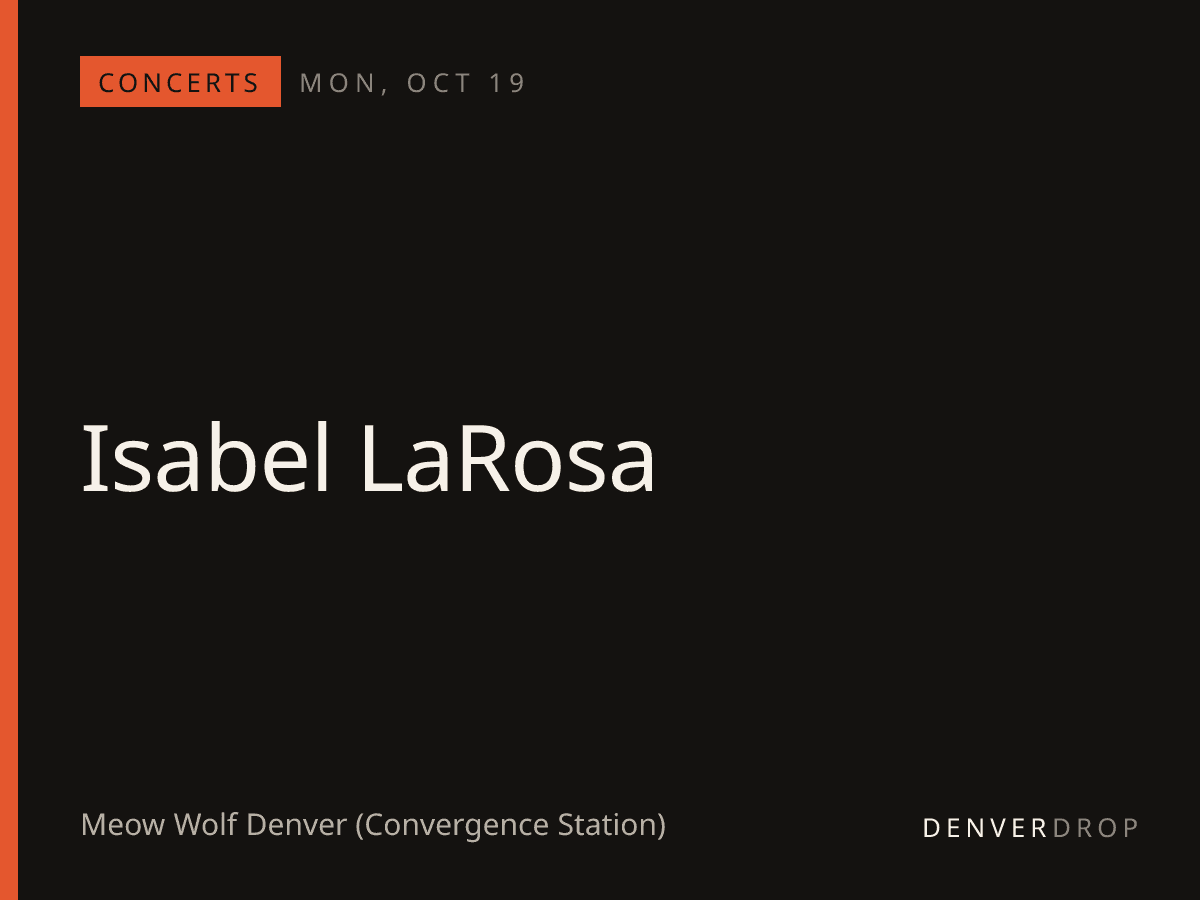 Isabel LaRosa at Meow Wolf Denver (Convergence Station)