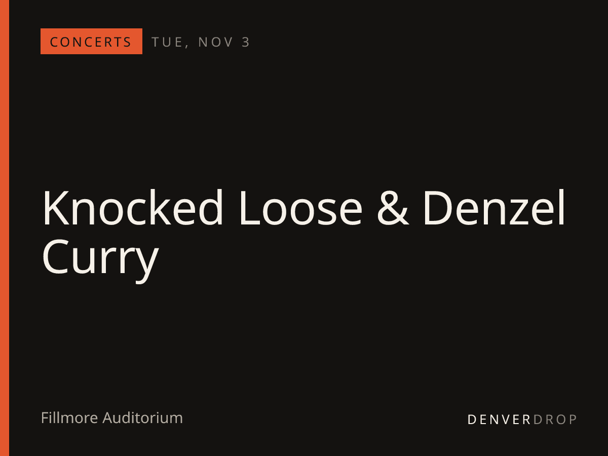 Knocked Loose & Denzel Curry at Fillmore Auditorium