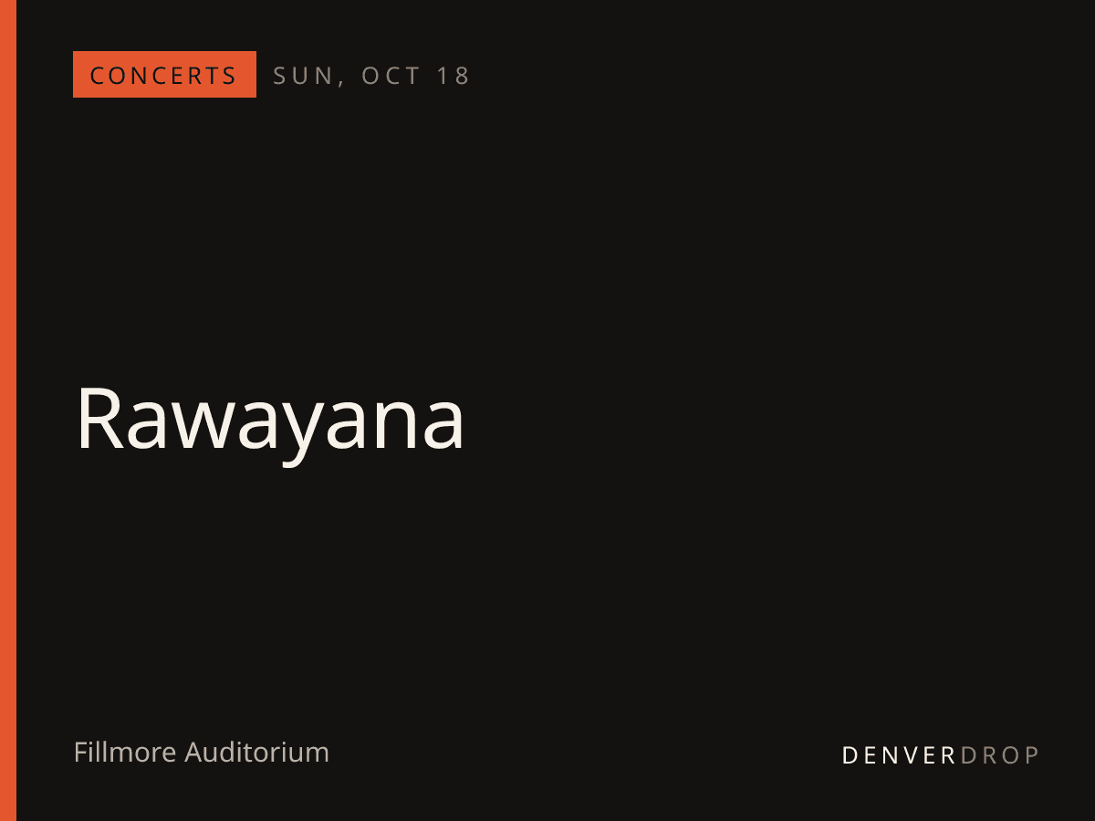 Rawayana at Fillmore Auditorium