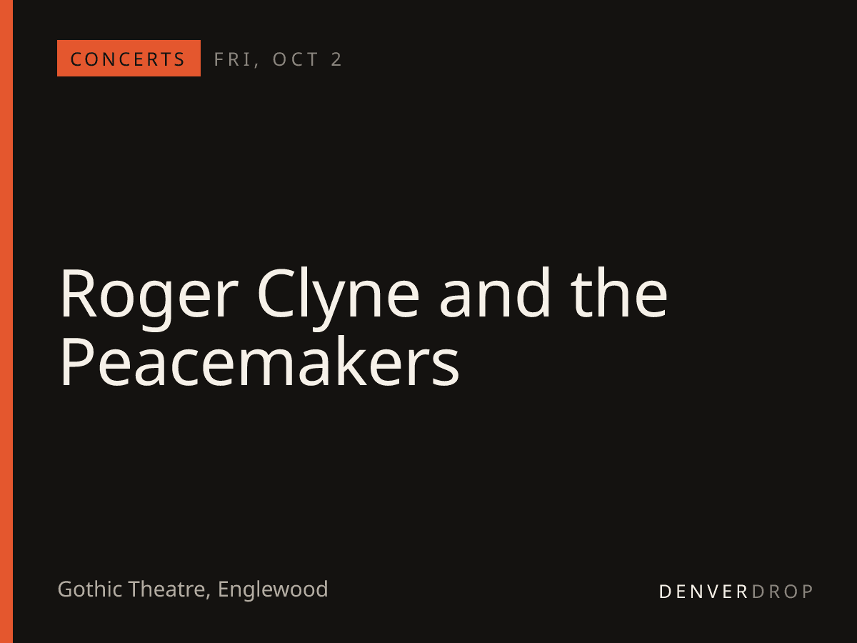 Roger Clyne and the Peacemakers at Gothic Theatre