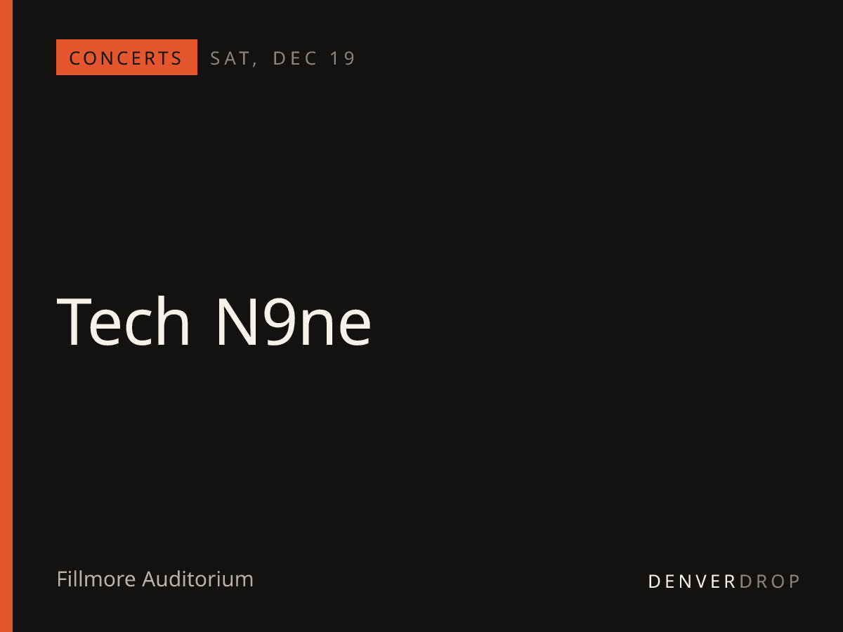 Tech N9ne at Fillmore Auditorium