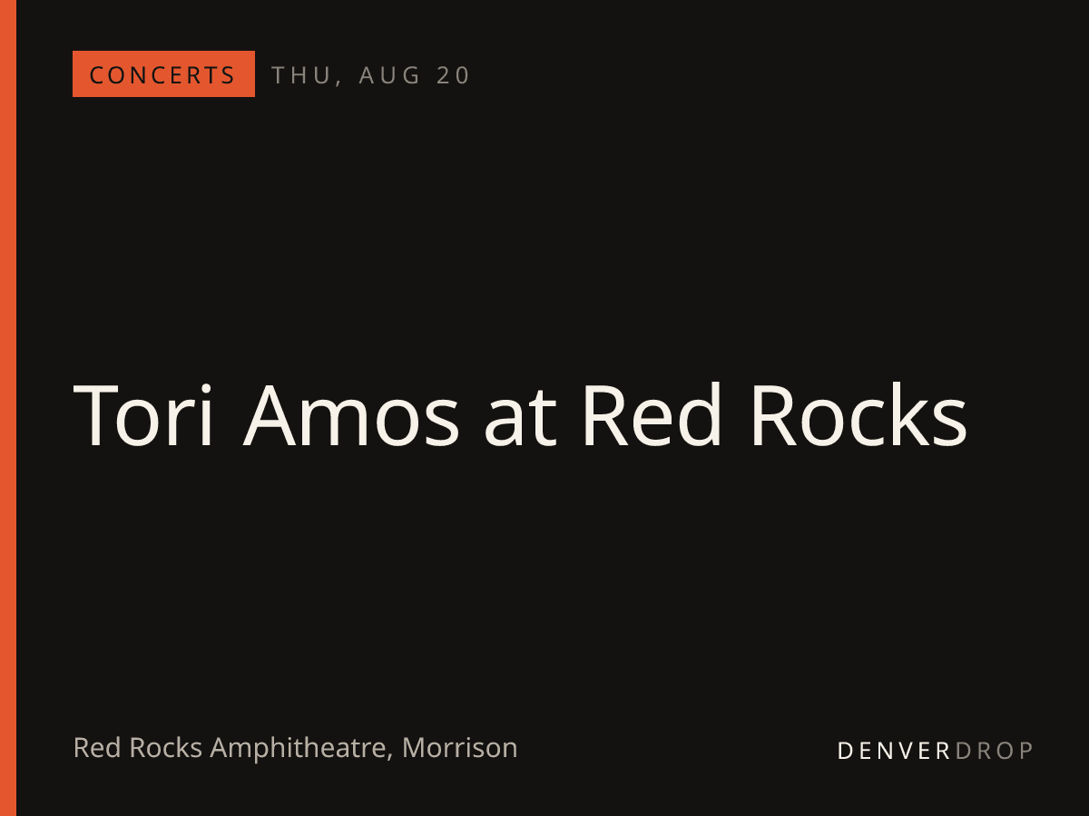 Tori Amos at Red Rocks at Red Rocks Amphitheatre