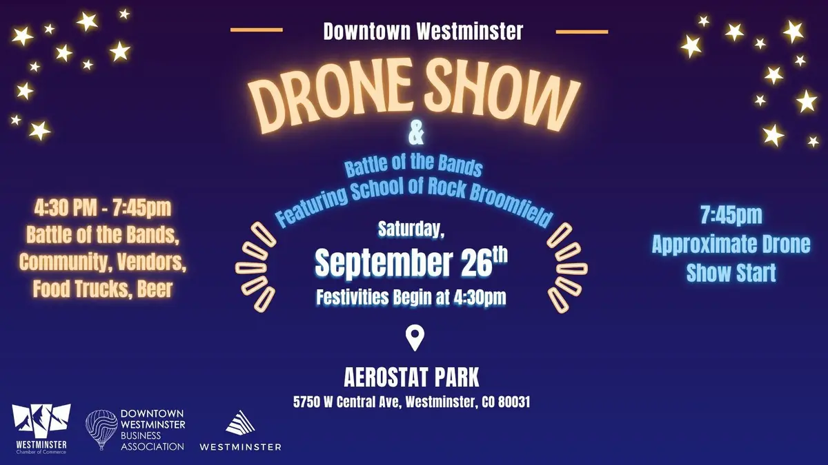 Downtown Westminster Drone Show and Battle of the Bands