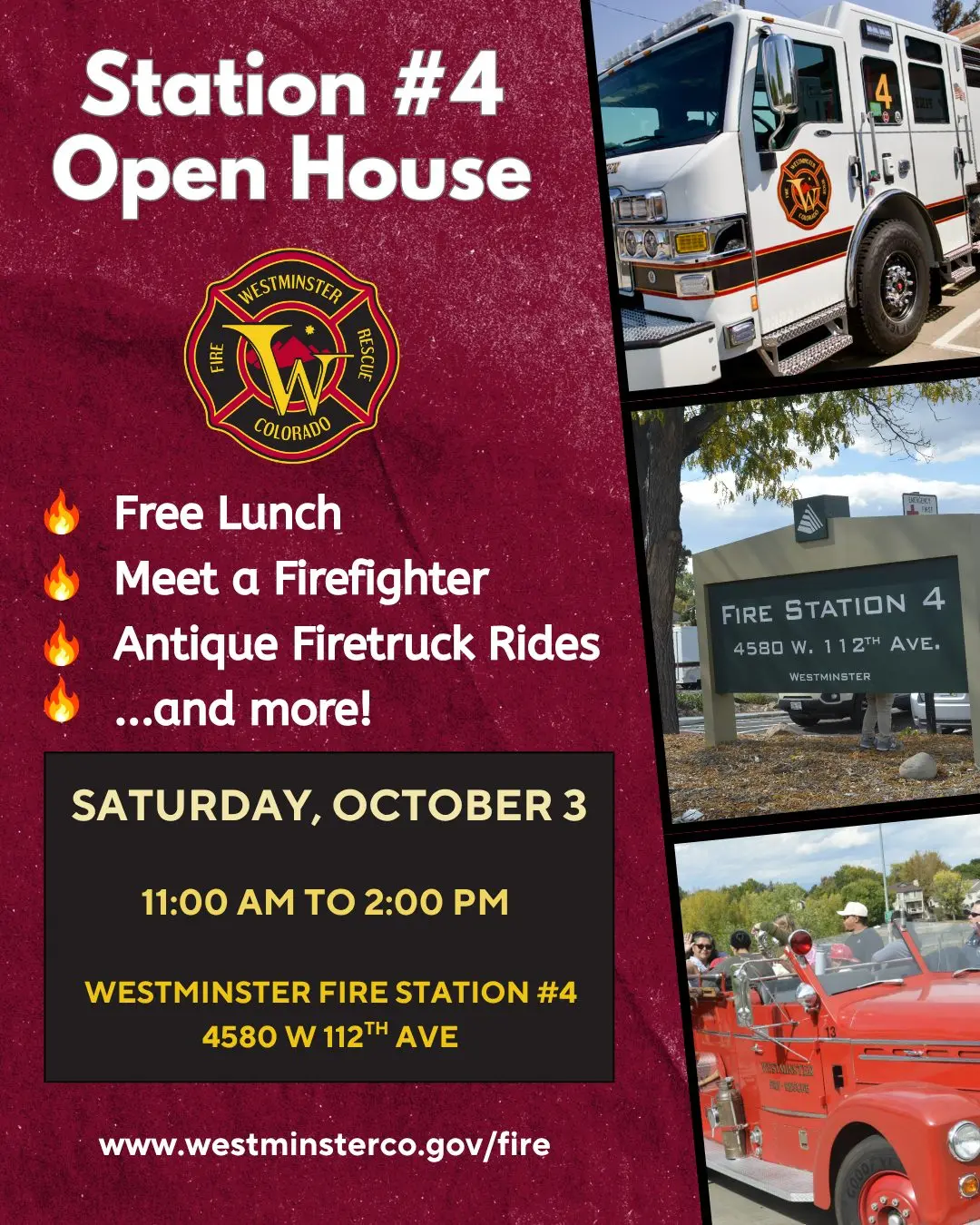 Westminster Fire Station #4 Open House at Westminster Fire Station #4
