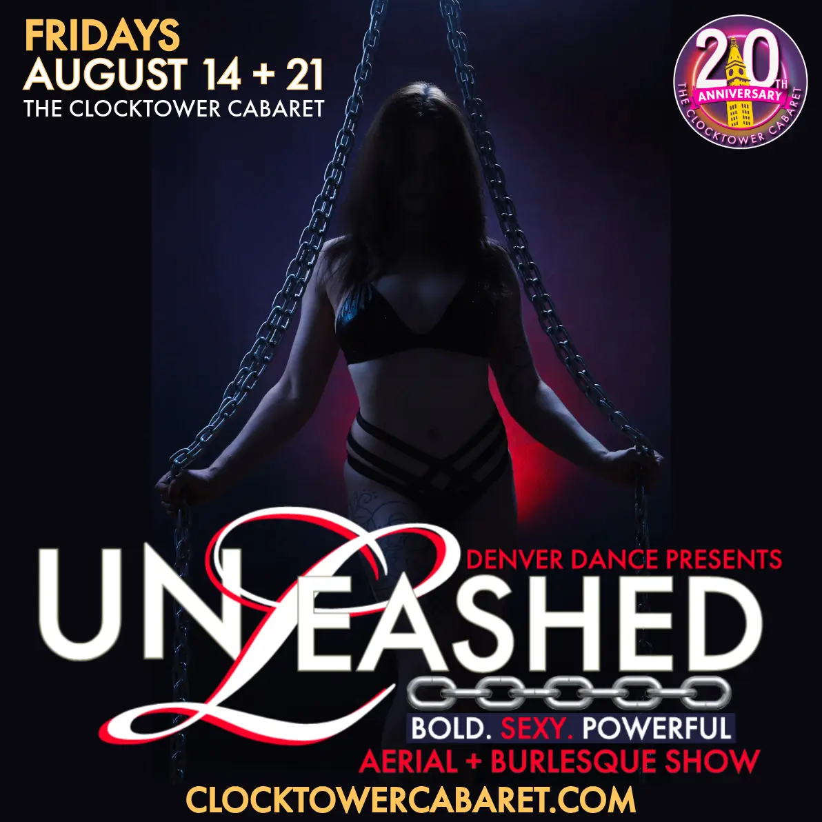 UNLEASHED Aerial and Burlesque at the Clocktower Cabaret